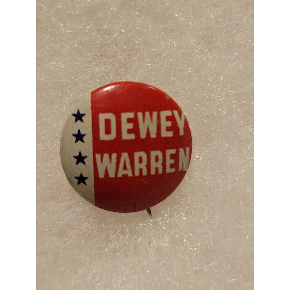 1948 Thomas Dewey & Earl Warren 7/8" / Presidential Campaign Button(Pin01)